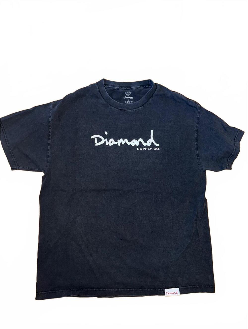 Diamond Supply Co. T-Shirt Black Script Logo Size XL